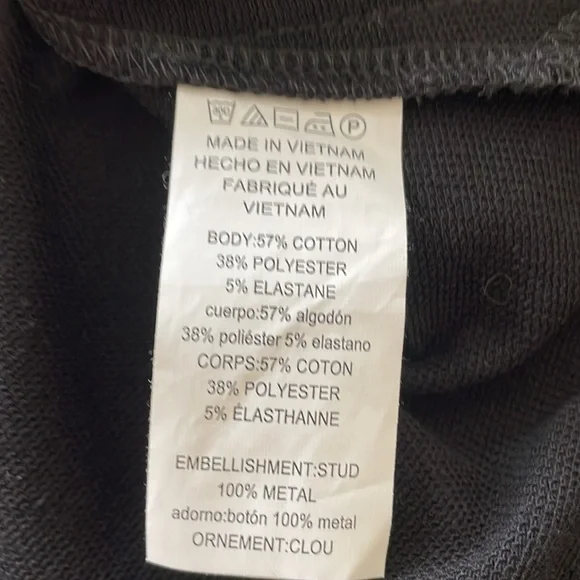 MICHAEL KORS GOLD STUDDED BLACK HOODIE Size 2X Black Goldtone Hardware - Picture 11 of 13